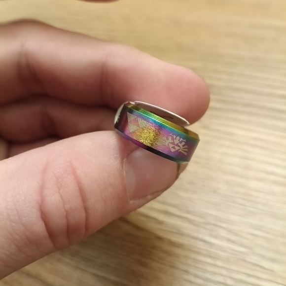 Colorful Geometric Pattern Ring - Picture 3 of 5